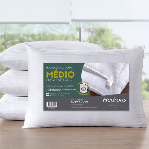 Travesseiro Maquinetado Suporte Médio